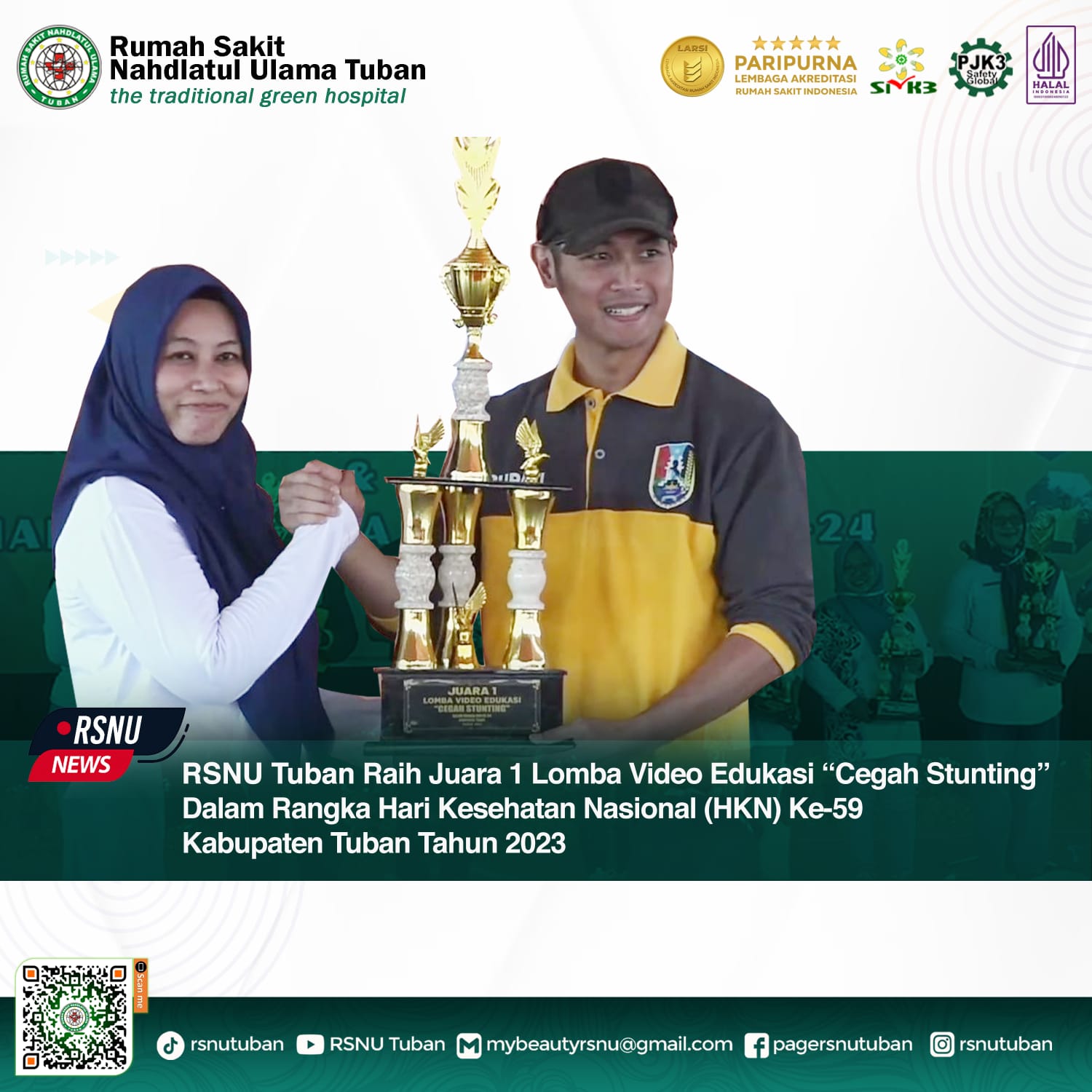 RSNU Tuban - Juara 1 Lomba Video Cegah Stunting