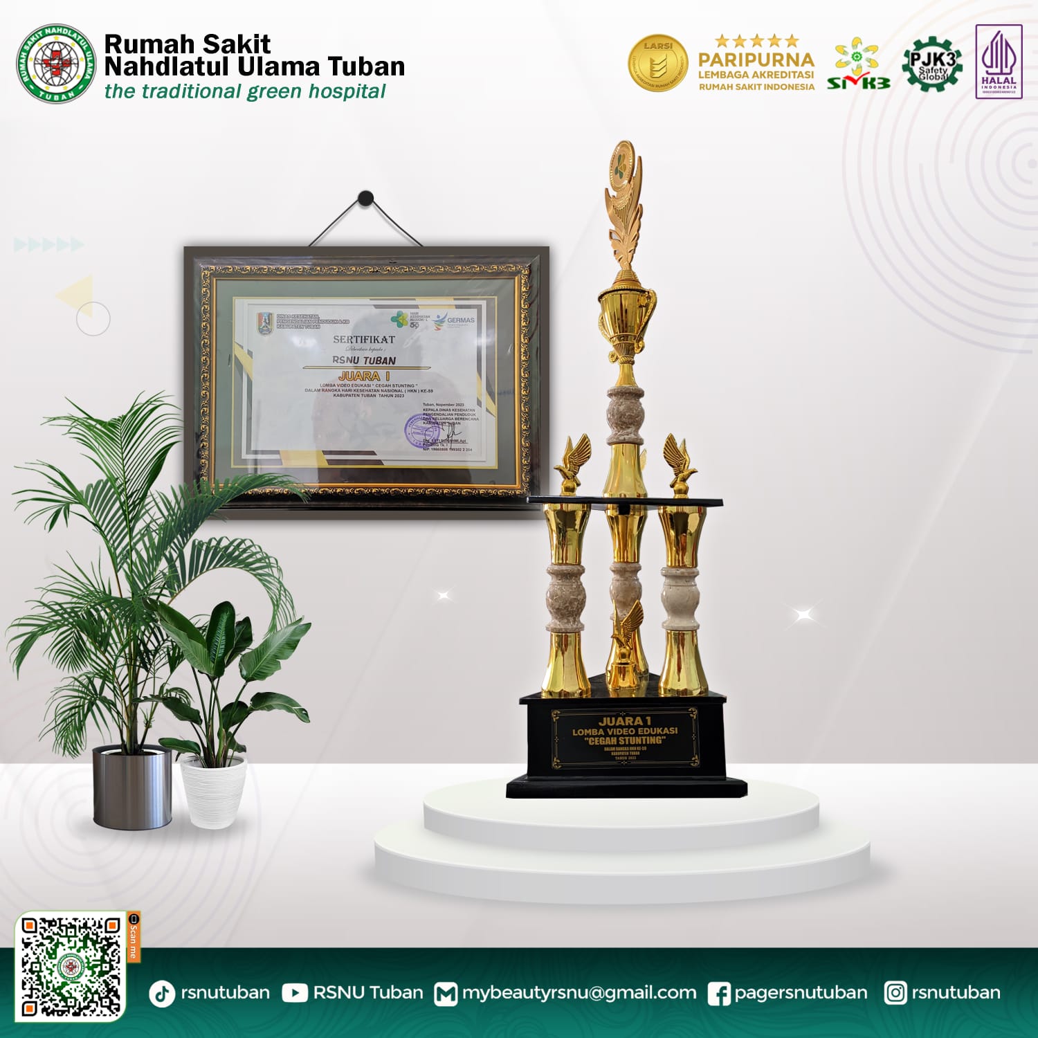 RSNU Tuban - Juara 1 Lomba Video Cegah Stunting