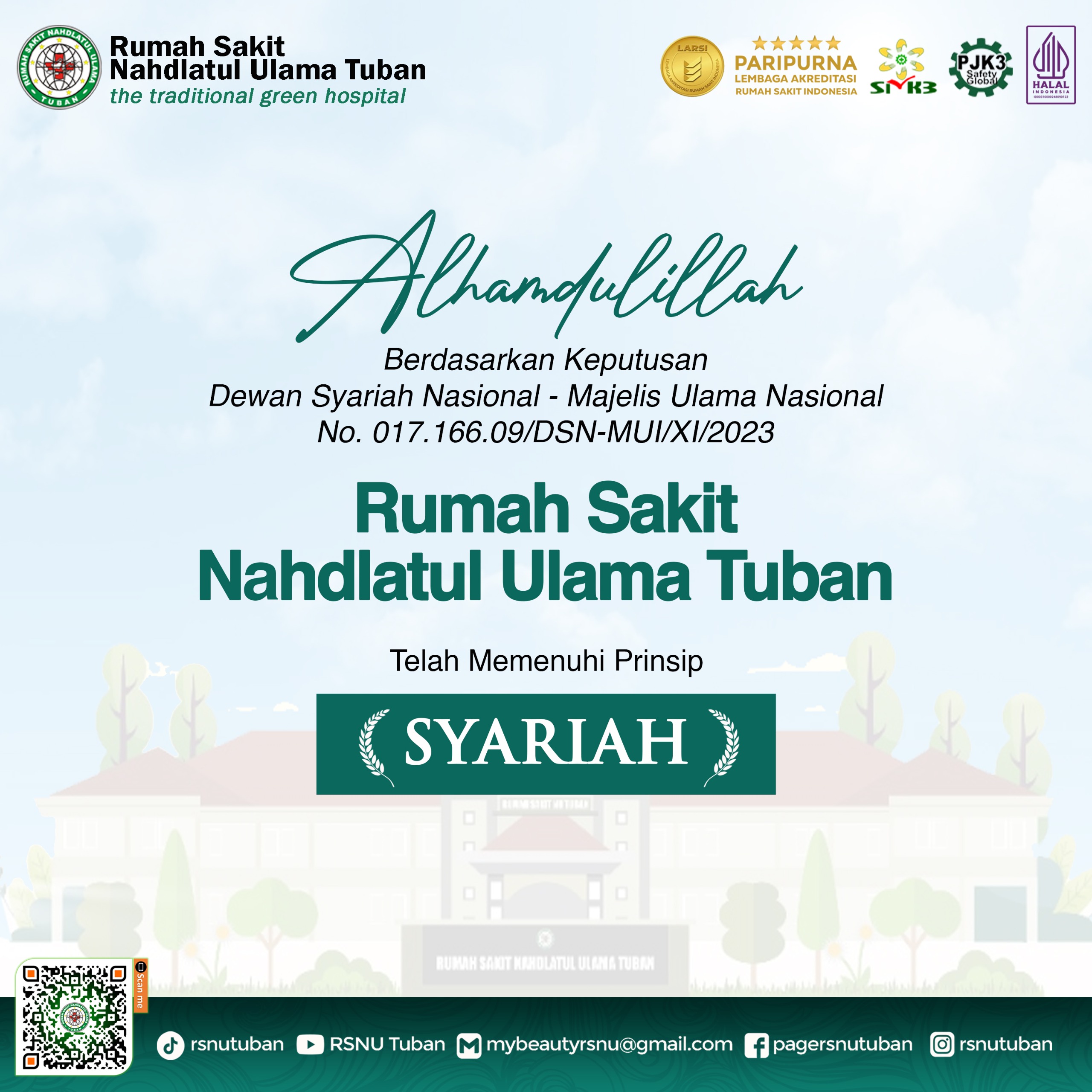 RSNU Tuban - Penetapan Sebagai RS Syariah
